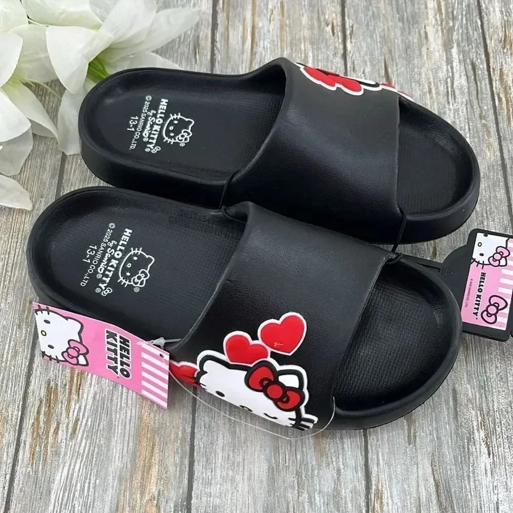 Little Girls Hello Kitty License Slides Sandals Shoes Size 1-13
